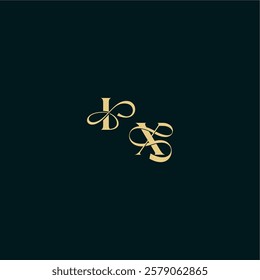 wedding logo initial bold concept design letter elegant and curvy style monogram IX