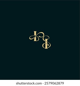 wedding logo initial bold concept design letter elegant and curvy style monogram II