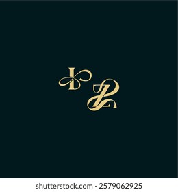 wedding logo initial bold concept design letter elegant and curvy style monogram IZ