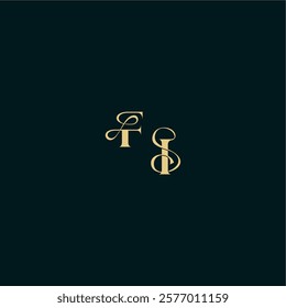 wedding logo initial FI elegant and curvy style monogram bold concept design letter