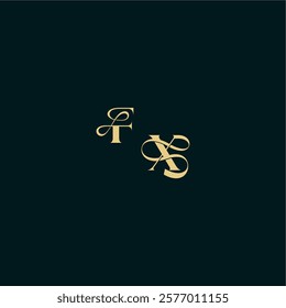 wedding logo initial FX elegant and curvy style monogram bold concept design letter