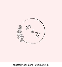 UP wedding logo letters in high quality professional design that will print well across any print media