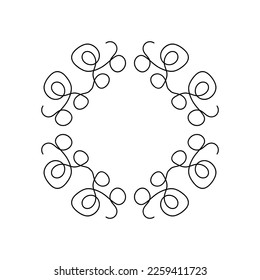Logo de la boda. Marcos florales minimalistas. Bordes de contorno botánico vectorial. placa botánica