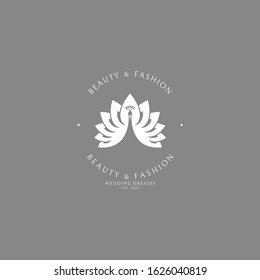 Wedding. Logo template. Beauty and fashion