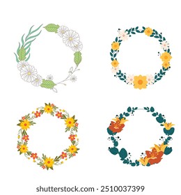 Wedding logo vector template. Botanical and floral logo element. Borders and dividers frame set. Hand drawn leaves branch, herb,flower, rose. Beauty and fashion frame design for logo and invitation.