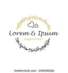 Wedding logos, hand drawn elegant, delicate monogram collection