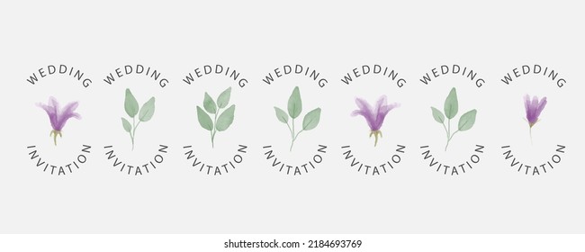 Wedding logos, hand drawn elegant, delicate monogram collection