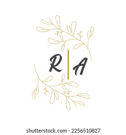 Wedding logos, hand drawn elegant, delicate monogram 
