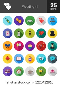 Wedding Long Shadow Icons