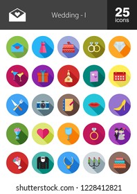 Wedding Long Shadow Icons