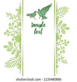 Wedding, love invitation card, vector