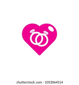 Wedding Love Logo Icon Design