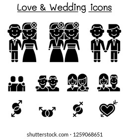 Wedding & Loving icon set