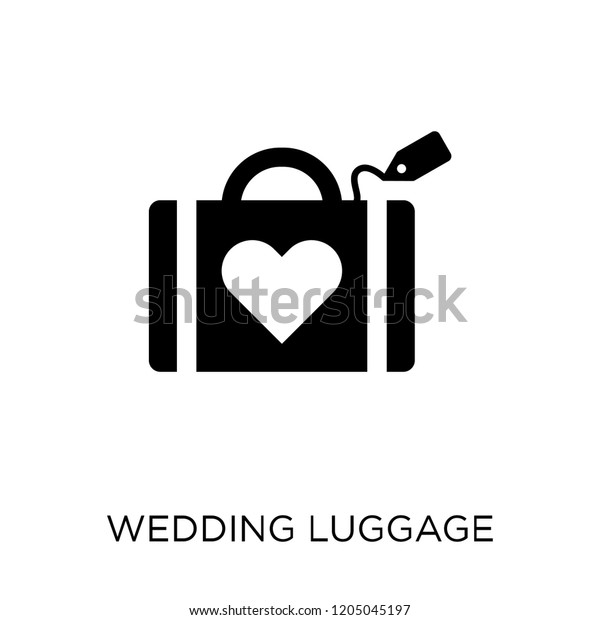 wedding Luggage icon. wedding Luggage symbol\
design from Wedding and love collection. Simple element vector\
illustration on white\
background.