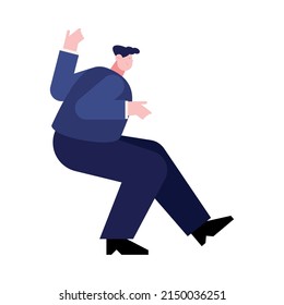 personaje de posición sentada del hombre de la boda