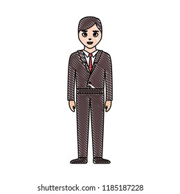 wedding man standing with elegant suit