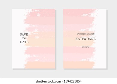 Wedding marble card set. Abstract background with gold elements. Template invitation. Vector illustration.