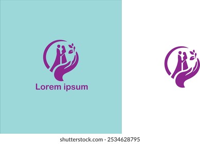 Casamento cerimônia de casamento Núpcias Matrimônio logotipo único ilustração