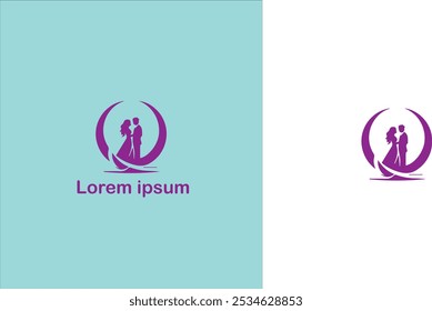 Casamento cerimônia de casamento Núpcias Matrimônio logotipo único ilustração