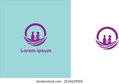 Casamento cerimônia de casamento Núpcias Matrimônio logotipo único ilustração