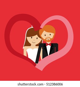 wedding marriage love icon vector illustration graphic design