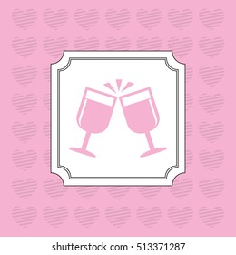 wedding marriage love icon vector illustration graphic design