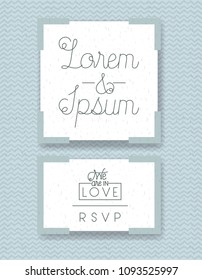 wedding and married invitation set cards