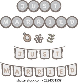 Wedding material character illustration sets