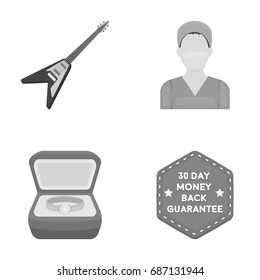 wedding, medicine, business and other web icon in monochrome style.logo, information, concert, icons in set collection.