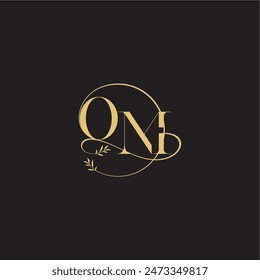 Hochzeit Monogramm Design Kreis und organischer Stil OM Luxus Konzept Brief