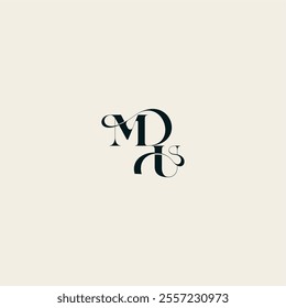 wedding monogram elegant UM bold and hairline initial letter fancy curve logo