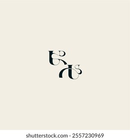 wedding monogram elegant UU bold and hairline initial letter fancy curve logo