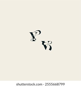 wedding monogram elegant VY bold and hairline initial letter fancy curve logo