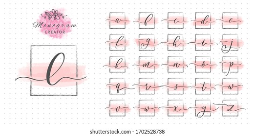 Wedding monogram and letter logo creator.