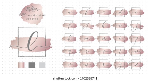 Wedding monogram and letter logo creator.