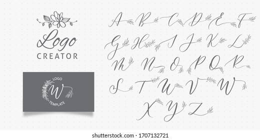 Wedding monogram and letter logo creator.