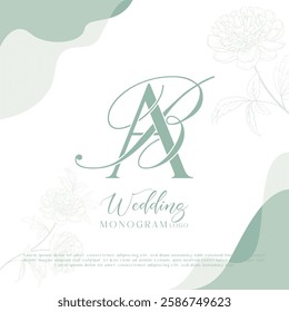  Wedding Monogram Logo Design BA, AB