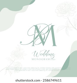  Wedding Monogram Logo Design BM, MB