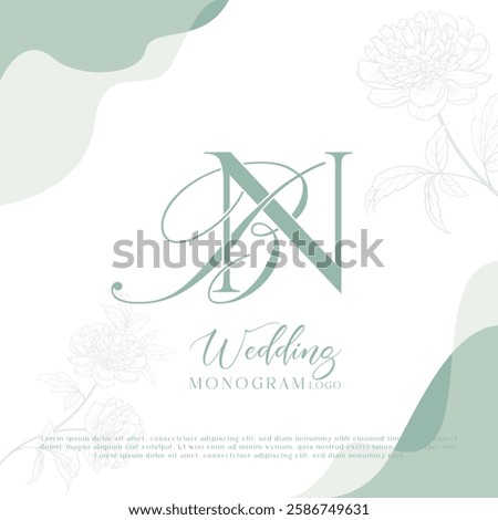  Wedding Monogram Logo Design BN, NB