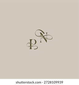 Hochzeit Monogramm Logo anfänglich in luxuriösen logomark Konzept PN feminine eleganten Stil Design Brief