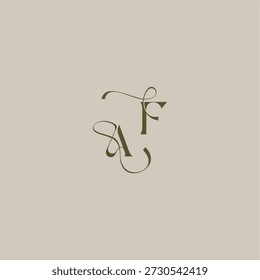 Hochzeit Monogramm Logo anfänglich in luxuriösen logomark Konzept AF feminine eleganten Stil Design Brief