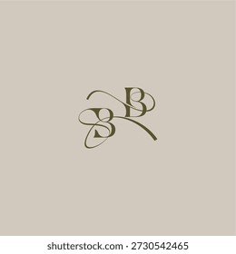 Hochzeit Monogramm Logo anfänglich in luxuriösen Logomark Konzept BB feminine eleganten Stil Design Brief