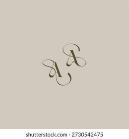 Hochzeit Monogramm Logo anfänglich in luxuriösem logomark Konzept AA feminine eleganten Stil Design Brief