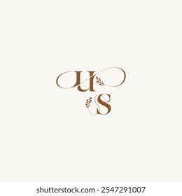 wedding monogram logo initial US bold and hairline monogram letter elegant curve organic