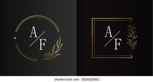 Wedding monogram logo templates collection and luxury