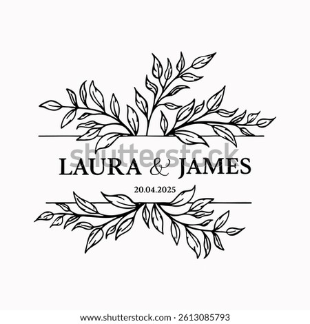 Wedding Name Sign Monogram, Spilt Monogram, Mr and Mrs, Wedding, Cut Files, Wedding Signs, Last Name Sign, Family Name Sign, monogram, Vector Files for Cricut