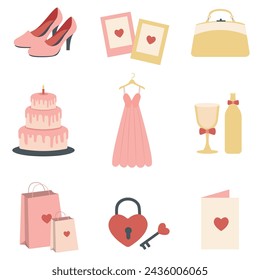 wedding object ,vector design set
