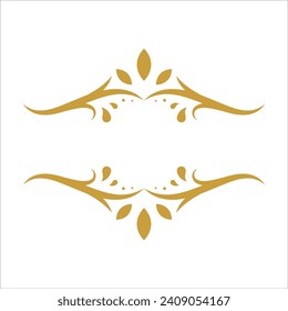 wedding ornament luxury frame set