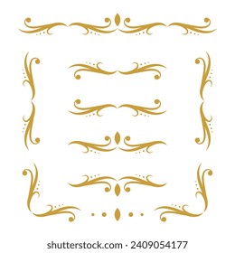 wedding ornament luxury frame set
