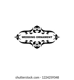 Wedding ornament vector template.
